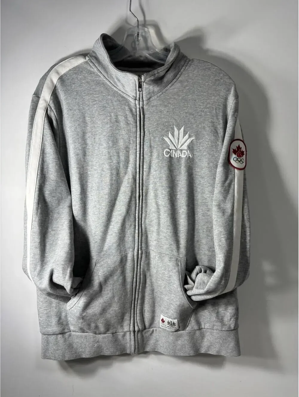 Hudson's Bay CO HBC Gray Sweatshirt Zip-up Men’s Medium - Picture 1 of 15